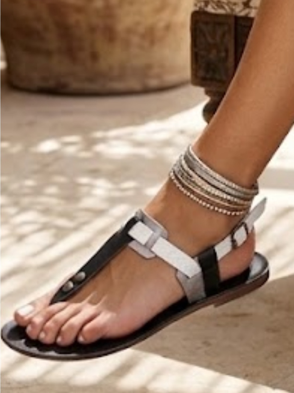 Multi-Strap genuine Leather upper & soles T-Strap Flat gladiator eco Sandals 10
